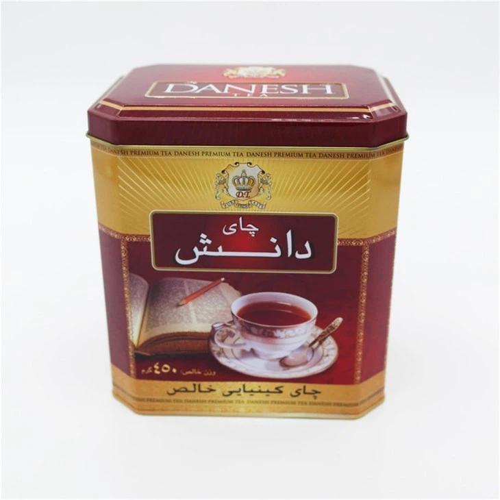 Boîte en fer blanc pour sachets de thé